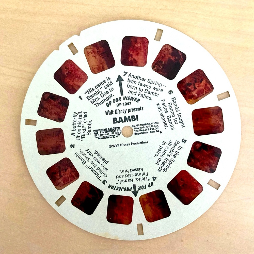Disney BAMBI View Master reel